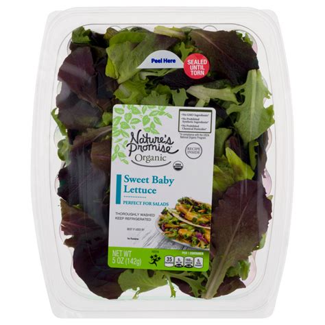 Save On Natures Promise Organic Salad Sweet Baby Lettuce Order Online