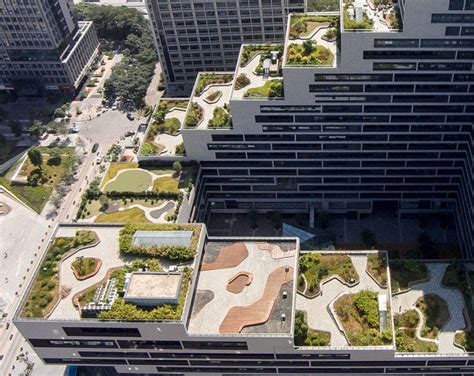 This Building Is Covered In Fully Landscaped Rooftop Terraces Roof