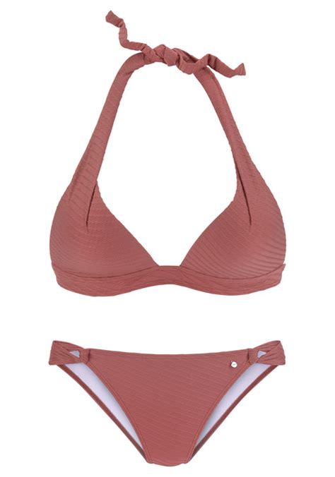 Triangel Bikini Rostrot Cup C 34 LASCANA De