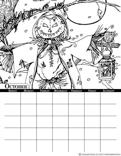 Coloring Calendar: Original blank 3 Print Sizes - Etsy