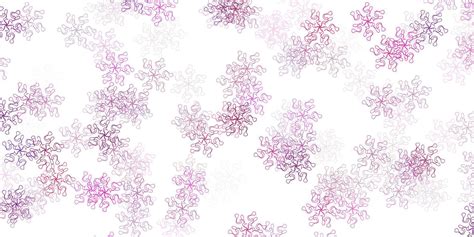 Light Purple Pink Vector Doodle Pattern With Flowers 7377070 Vector