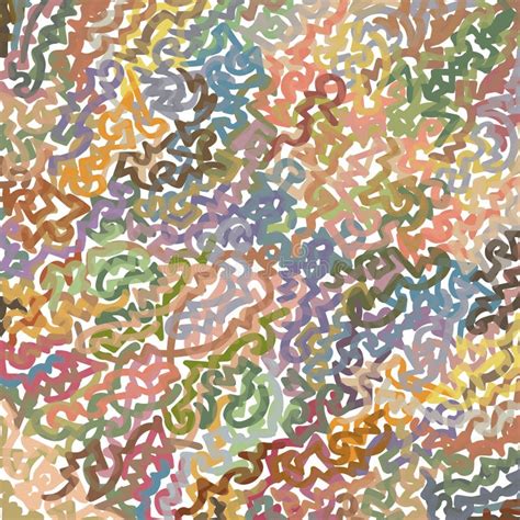 Marker Lines Based Contorted Pattern Digitally Remastered And Colored