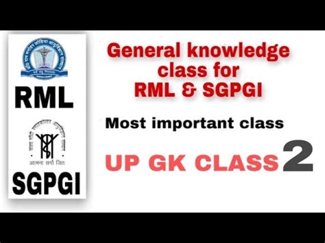 MOST IMPORTANT GENERAL QUESTION CLASS 2 OF UP STATE FOR RML SGPGI