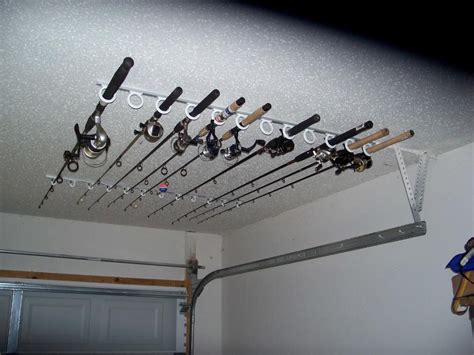 Fishing rod holders - garage organization | Fishing rod storage ...