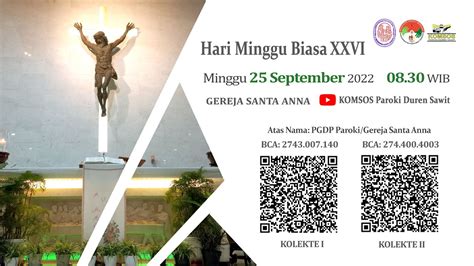 Hari Minggu Biasa Xxvi September Wib Youtube