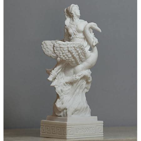 Escultura De Alabastro De La Diosa Griega De Venus Afrodita Y Cisne