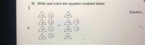 Solved 6 Write And Solve The Equation Modeled Below Chegg