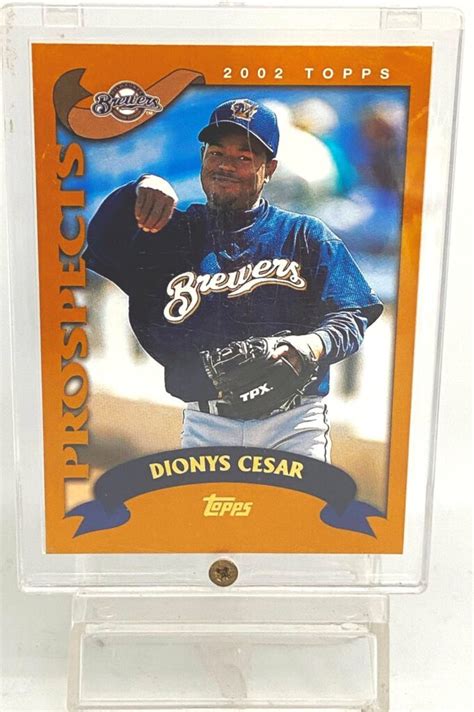 Vintage 2002 Topps Gold Prospects Dionys Cesar RC 316 Brewers