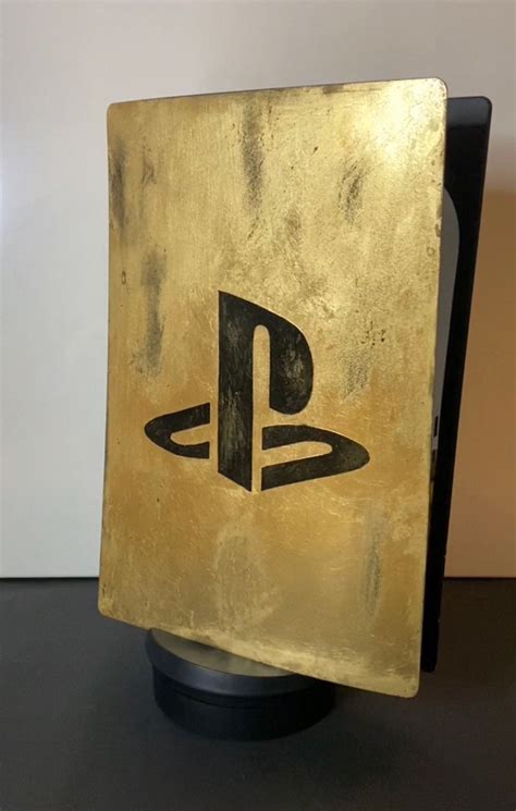 Custom Painted Ps5 Plates Gold Digga With Sheet Etsy