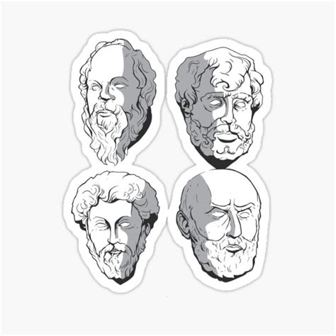 Stoic Philosophers Sticker For Sale By Klotho Fashion Redbubble