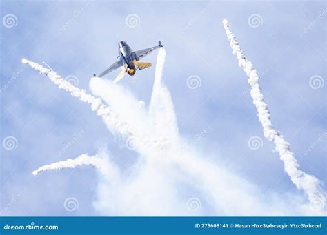 Solo Turk F C Air Aerobatics Show In Teknofest Istanbul Editorial