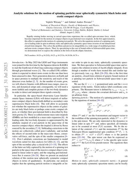 PDF Analytic Solutions For The Motion Of Spinning Particles Near