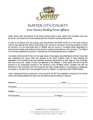 Fillable Online Sumtersc Sumter City County Sumtersc Fax Email Print