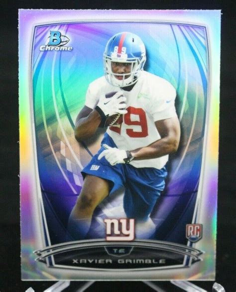 2014 Bowman Chrome Refractors Rookie 157 Xavier Grimble New York