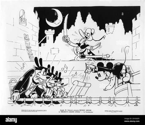 WALT DISNEY's DONALD DUCK and MICKEY MOUSE in MICKEY'S GRAND OPERA 1936 ...