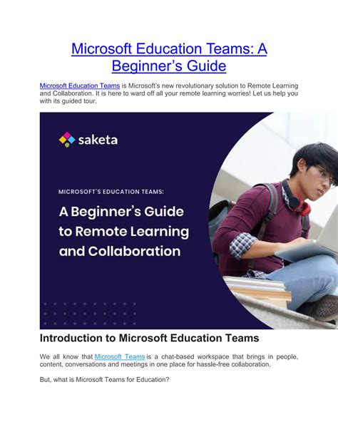 Microsoft Education Teams Guide Pdf