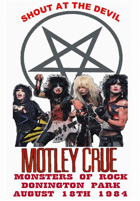 Motlet Crue Vintage Poster Donington Park Uk 1984 By Petesretroposters