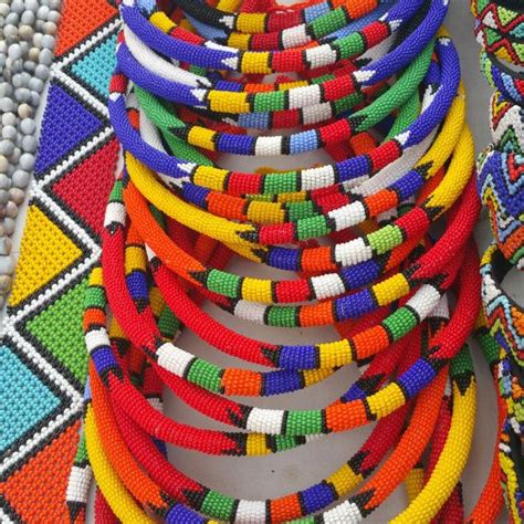 Assorted Traditional Zulu Beaded Necklaces And Hairbands African