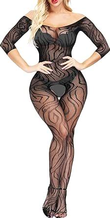 Amazon XIUSEMY Lingerie For Women Fishnet Bodystocking Attached Stockings Sexy Bodysuit