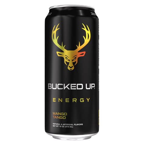 Bucked Up Energy Drink 300mg Caffeine Mango Tango 16 Fl Oz