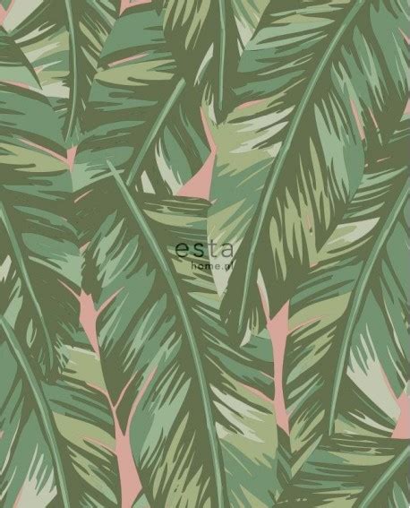 Papier Peint Esta Home Jungle Fever Feuilles De Bananier Vert