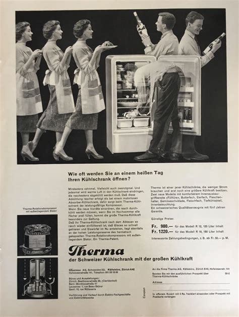 Grosse Vintage Reklame Therma Schwanden 1959 Kaufen Auf Ricardo