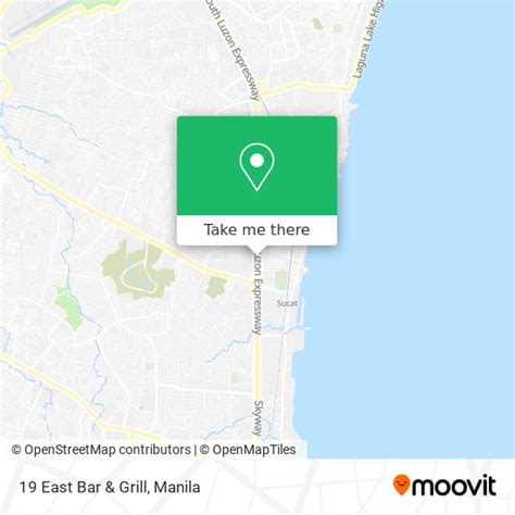 How to get to 19 East Bar & Grill in Parañaque by bus or train?