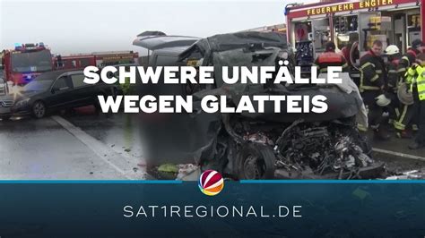 Glatteis Sorgt F R Schwere Unf Lle In Norddeutschland Youtube