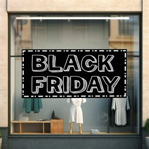 Adesivo De Parede Para Vitrine De Black Friday Fran Adesivos De Parede