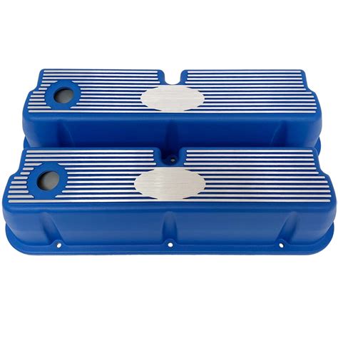 Ford 289 302 351 Windsor Custom Valve Covers Finned Blue Ansen Usa