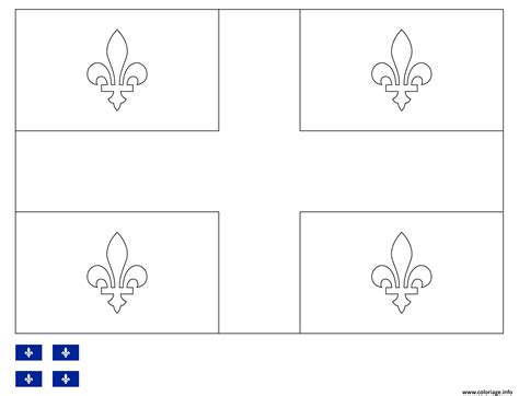 Coloriage Drapeau Du Quebec Dessin Drapeau à imprimer