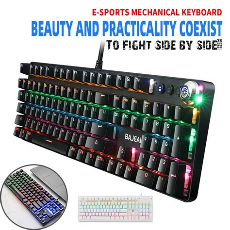 104/87 Keys Mechanical Gaming Keyboard USB Wired Switch Gaming ...