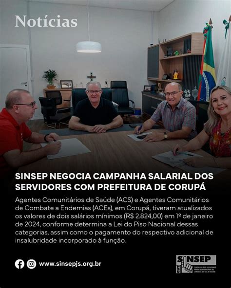 Reajuste Salarial De Para Servidores De Corup Sinsepjs