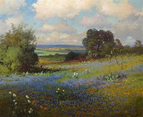 Robert Wood Texas Bluebonnets painting | framed paintings for sale