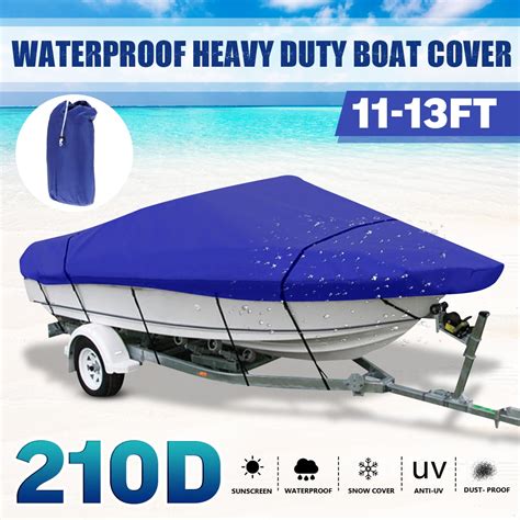 Novashion D Trailer Able Boat Cover Heavy Duty Waterproof Uv