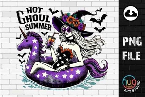 Hot Ghoul Summer Halloween Witch PNG Graphic By HugHang Art Studio Creative Fabrica