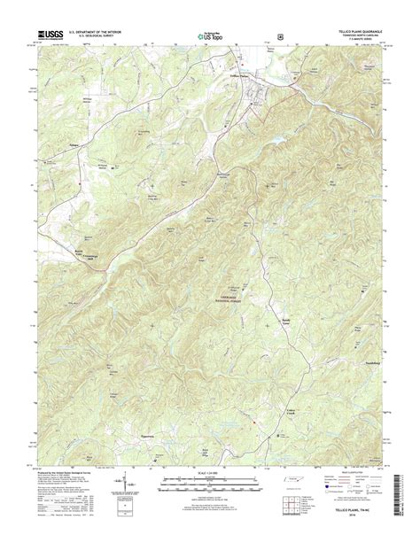 MyTopo Tellico Plains Tennessee USGS Quad Topo Map