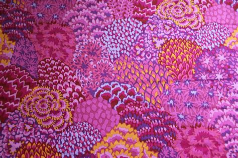 Kaffe Fassett Collective Kaffe Fassett Pwgp129 Oriental Trees Magenta Fabric For Rowan