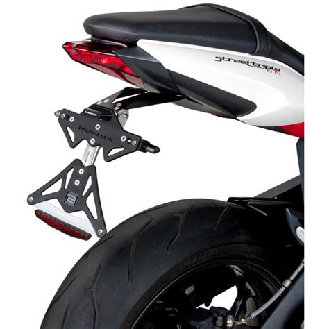 Porta Targa Reclinabile In Alluminio Moto Barracuda Per Triumph Street