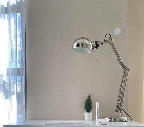 IKEA FORSA LAMP IN SILVER, Furniture & Home Living, Lighting & Fans ...