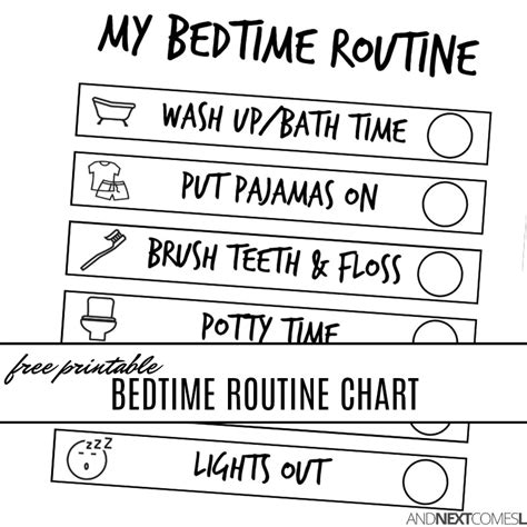 Bedtime Routine Coloring Pages