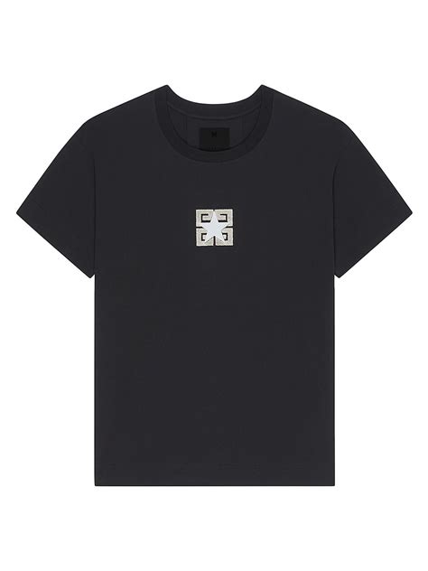 Givenchy 4g Stars Boxy Fit T Shirt In Cotton Black Editorialist