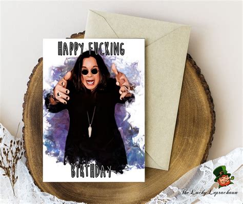 Ozzy Osborne Birthday Card, Funny Birthday Card, Ozzy Birthday Card - Etsy