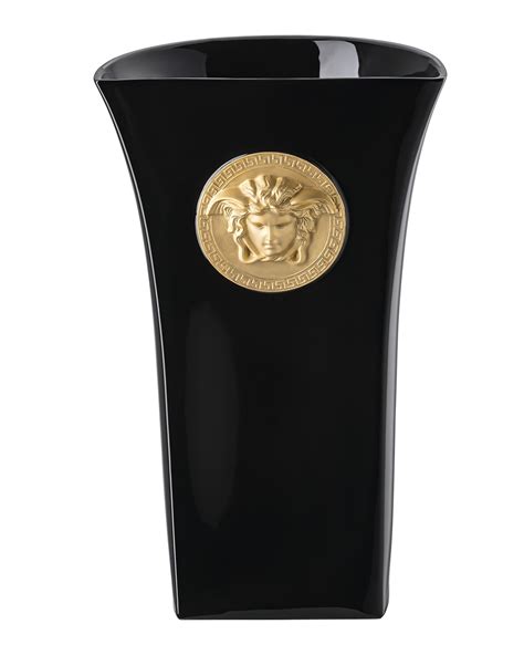 Versace Medusa Gold 12.5" Vase | Horchow