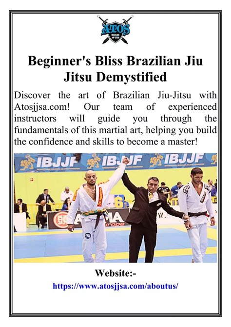 PPT Beginner S Bliss Brazilian Jiu Jitsu Demystified PowerPoint