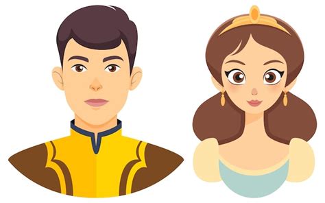 Prinz Und Prinzessin Vector Illustration Kostenlose Vektor