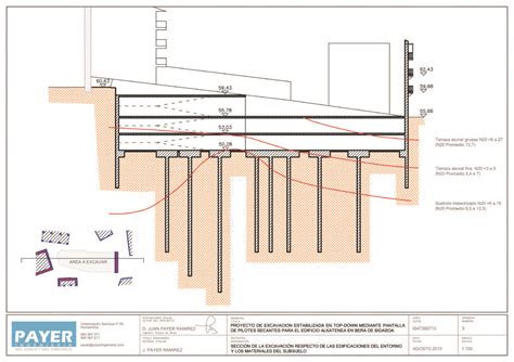 Construcción de 3 niveles de sótano sin anclajes de top down