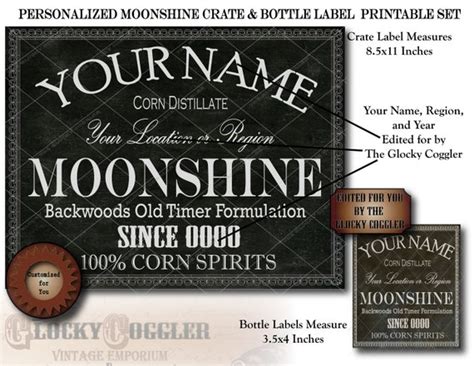 Moonshine Labels Print