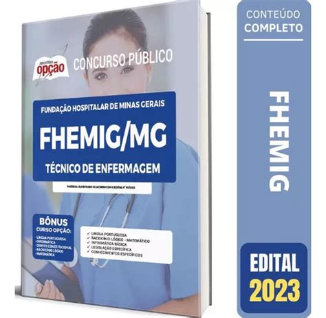 Apostila Concurso Fhemig Técnico De Enfermagem Frete grátis