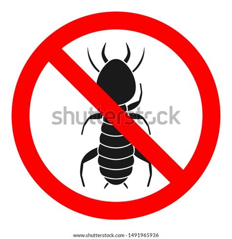 No Termites Sign Insecticide Symbol Vector Stock Vector Royalty Free